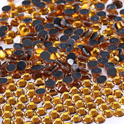 clothing Topaz / SS6 ss6-ss30 (2-7mm) Rhinestone Flatback Crystals for Hotfix or Iron-on