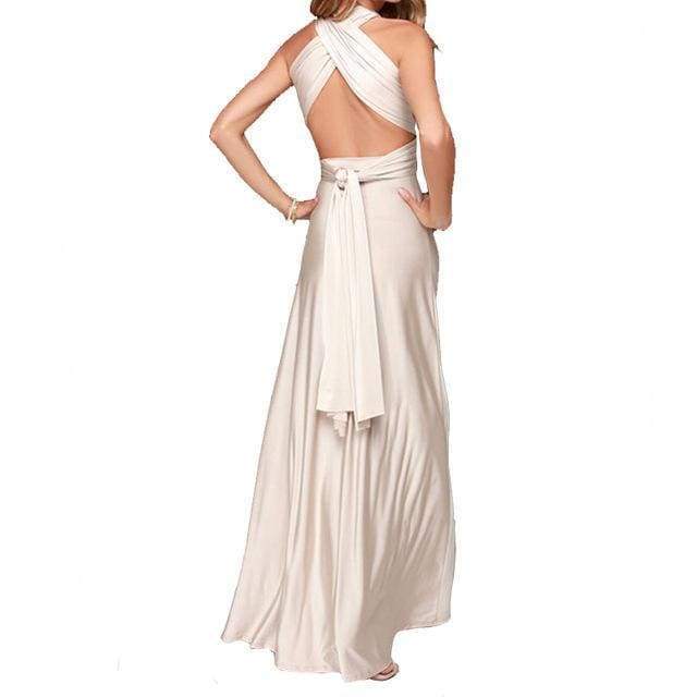 Clothing White / S (US 10-12) Plus Size - The Wonder Maxi Dress, Beautiful Infinity multi way convertible dresses  (US 10-16W)