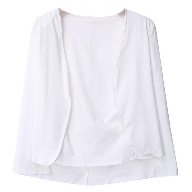 clothing White / S (US 4-6) Cloak Cape Blazer Lapel Split with Pockets (US 4-12)