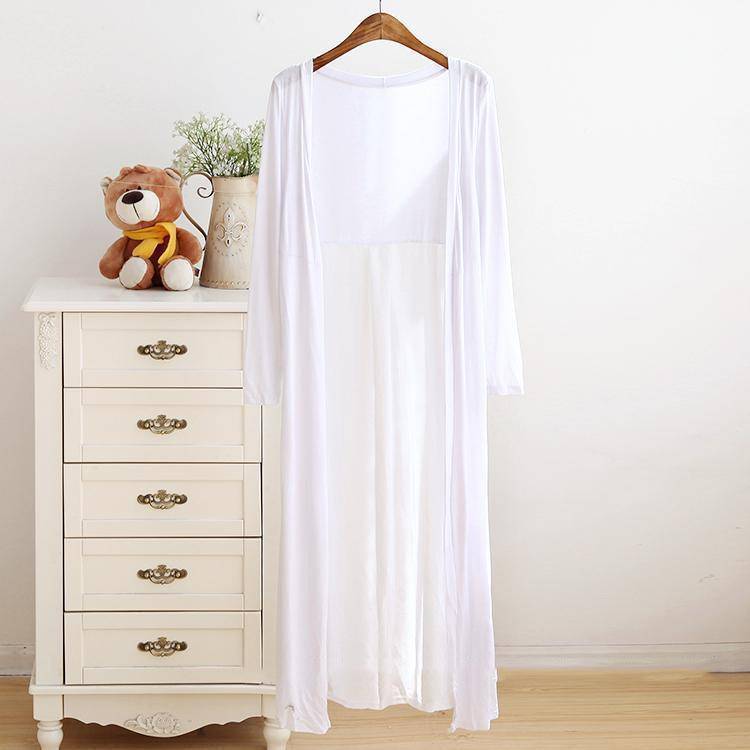 clothing white Summer Long Chiffon Cardigan (Stretch Fits up to US 18W)