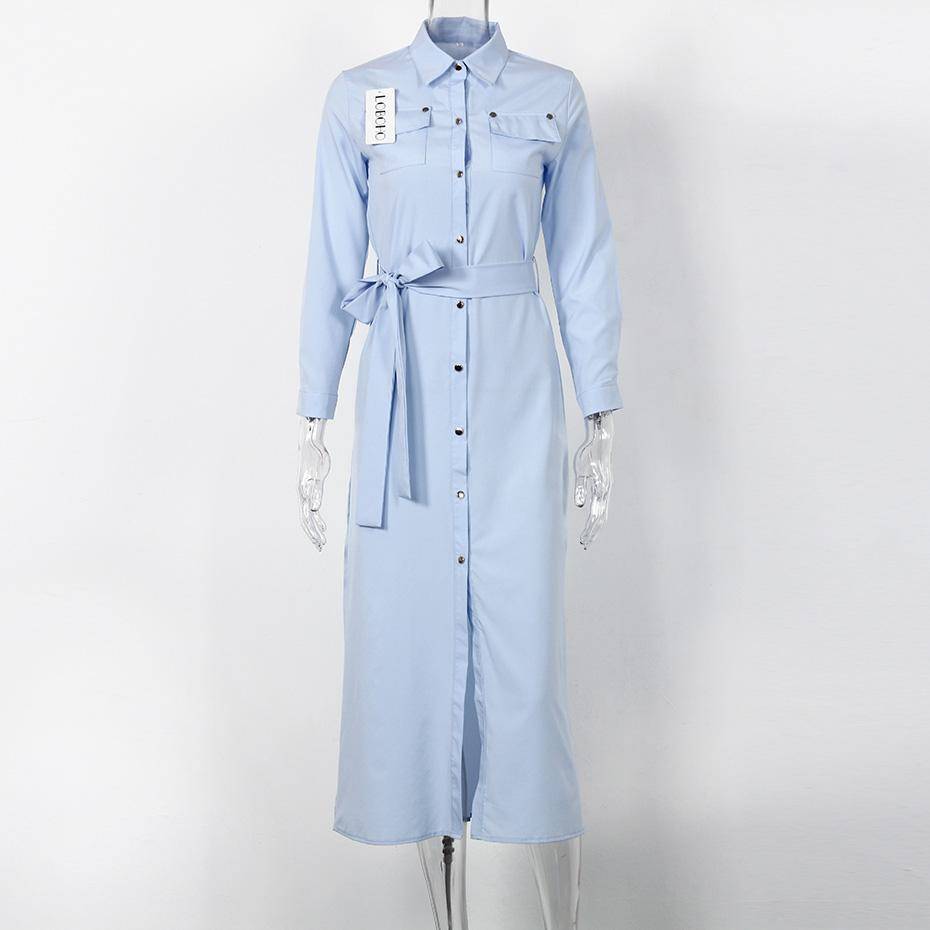 www.Nuroco.com - Women Long Sleeve Maxi Dress Spring New Fashion Collar Buttons Long Shirt Dresses www.Nuroco.com - Women Long Sleeve Maxi Dress Spring New Fashion Collar Buttons Long Shirt Dresses