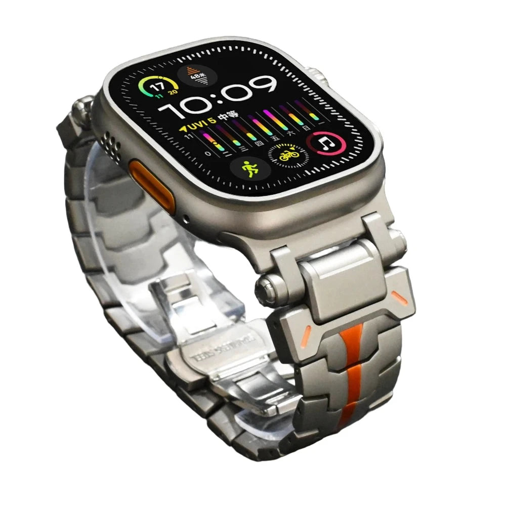 50 Off Titanium Color Link Bracelet for Apple Watch Ultra 2 49mm 45 www.Nuroco