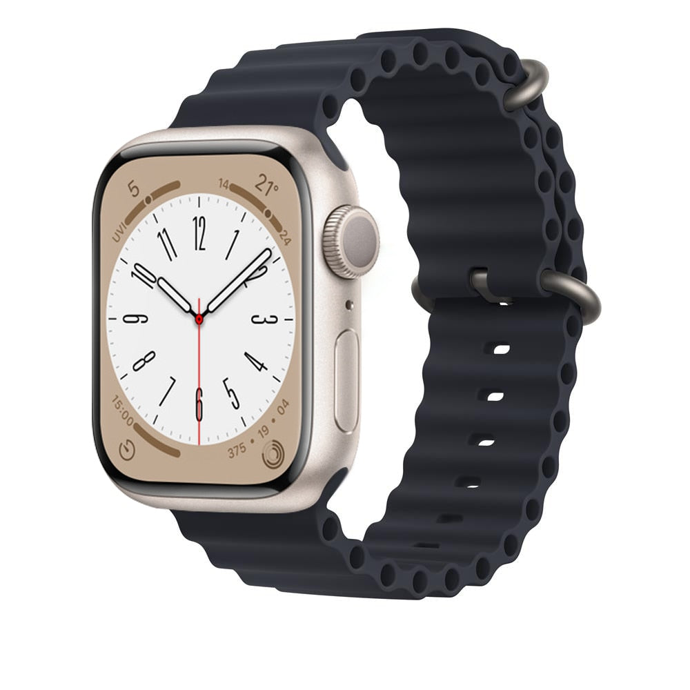 Verre + coque + bracelet pour Apple Watch, pour Apple Watch ultra, 49mm  44mm 40mm 45mm 41mm 38mm 42mm, bracelet en Silicone, iWatch série 4 5 6 se  7 8 - AliExpress