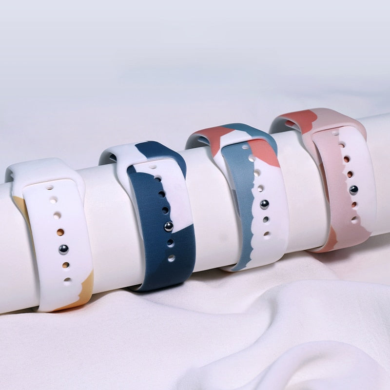 New Fashion Strap Series 7 6 Printing Silicone Wristband |Watchbands|