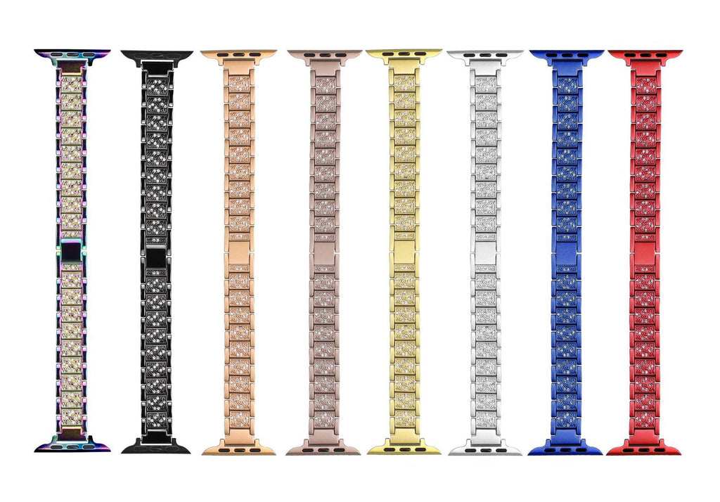 Luxury Lady Diamond Strap Apple Series 7 6 Steel  Loop Wrist Bracelet