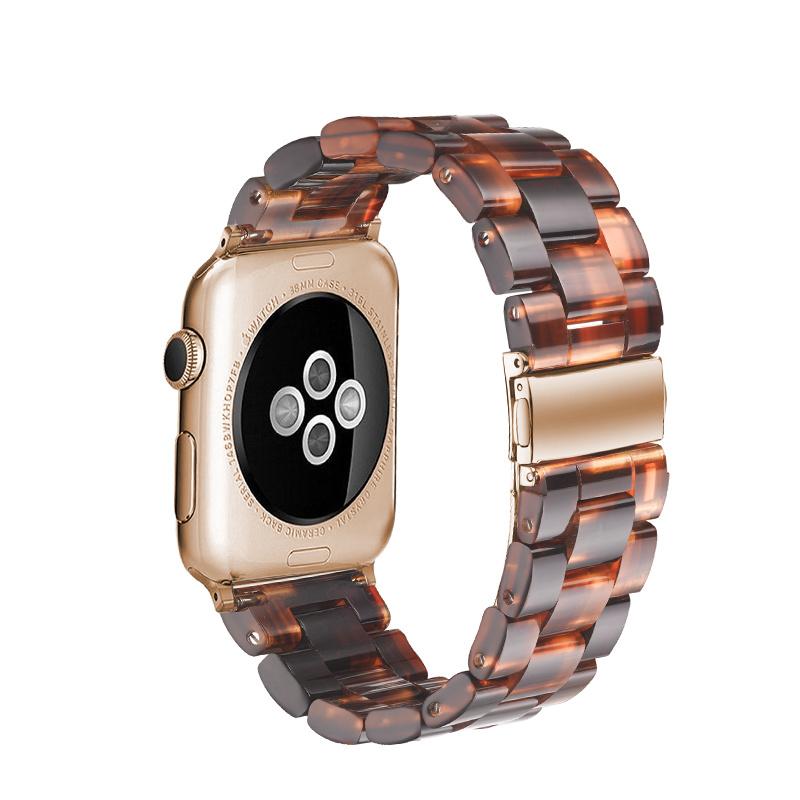 Watchbands brown / 42mm or 44mm Resin Watch strap for apple watch 5 4 band 42mm 38mm correa transparent steel for iwatch series 5 4 3/2/1 watchband 44mm 40mm|Watchbands