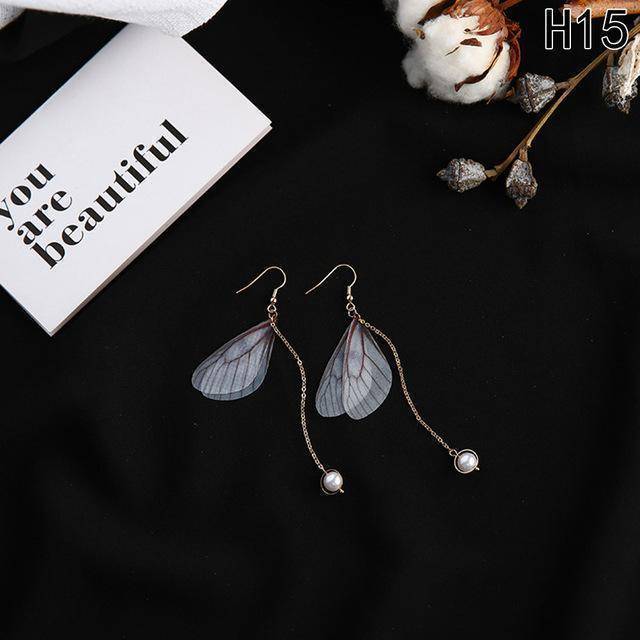 21 Designs Butterfly Wings Long Earrings