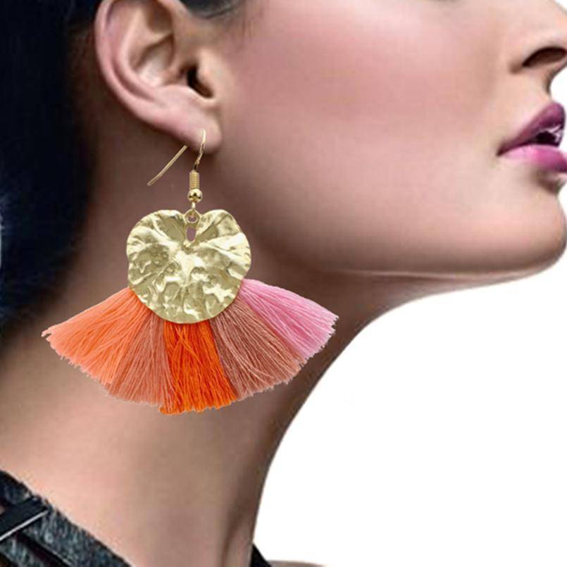 19 Styles, Bohemian Geometric Fringe Tassel Dangle Drop Earrings