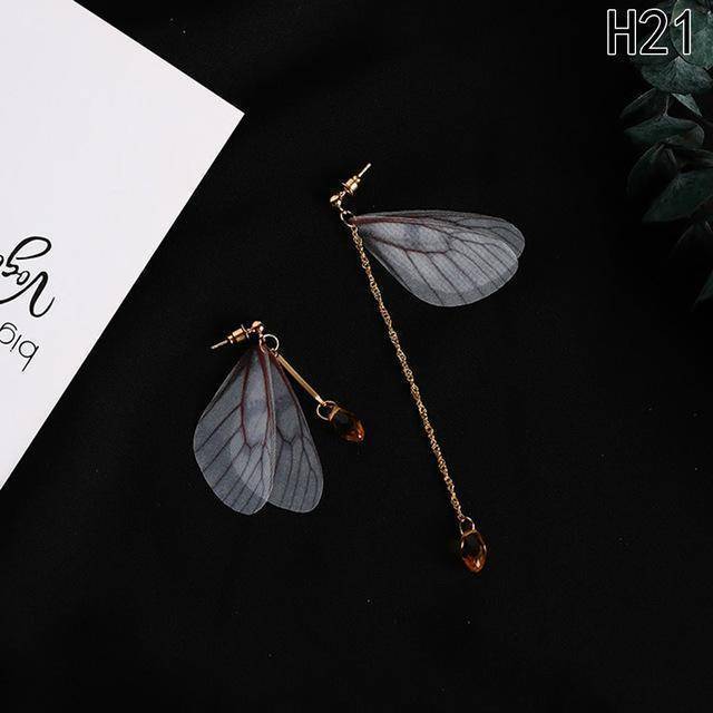 21 Designs Butterfly Wings Long Earrings