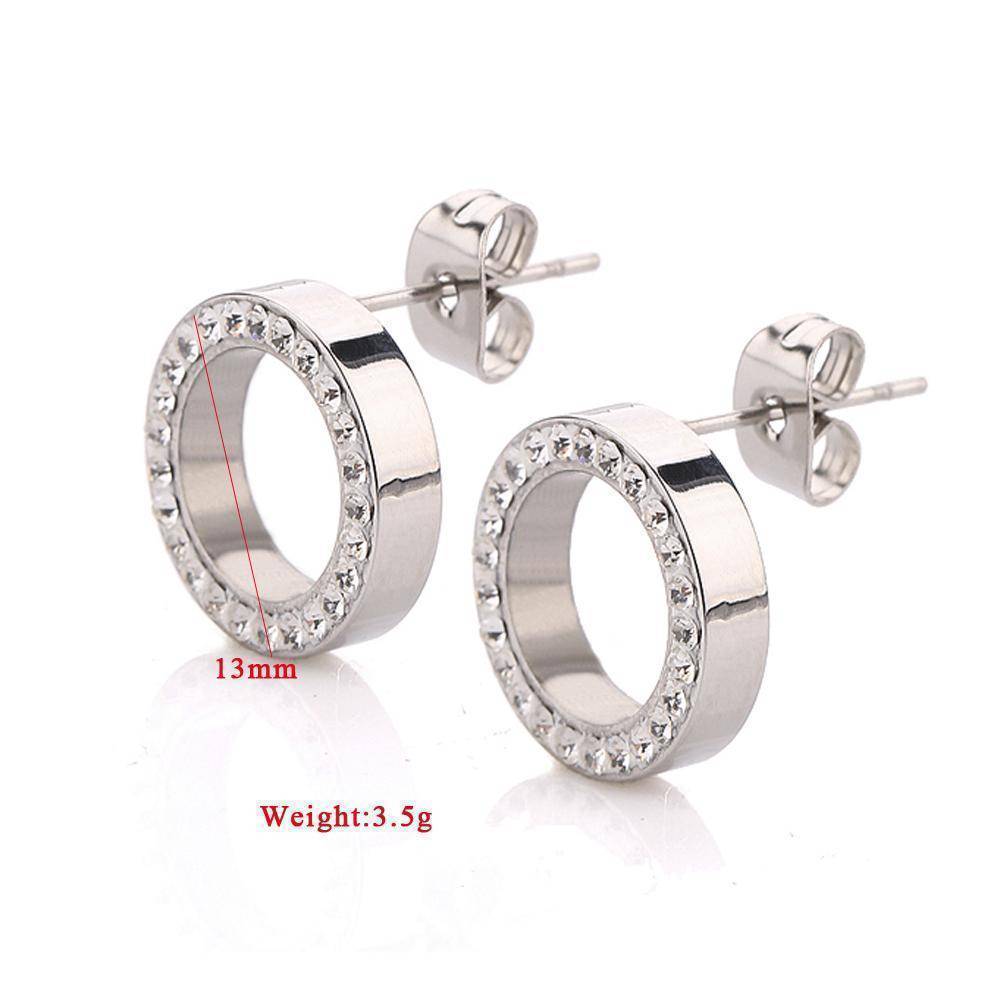 316L Stainless Steel Earring Crystal Stud Earrings For Women Joyas Brincos Bijoux Jewelry Earings Fashion