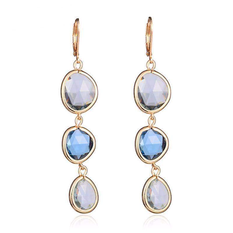 4 Colors, Dangle Crystal Resin Stone Drop Earrings