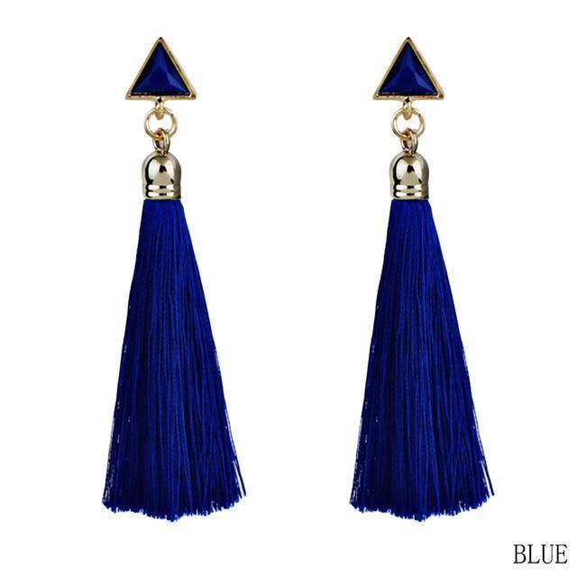 Earrings blue Sale!! Triangle Long Tassel Earrings