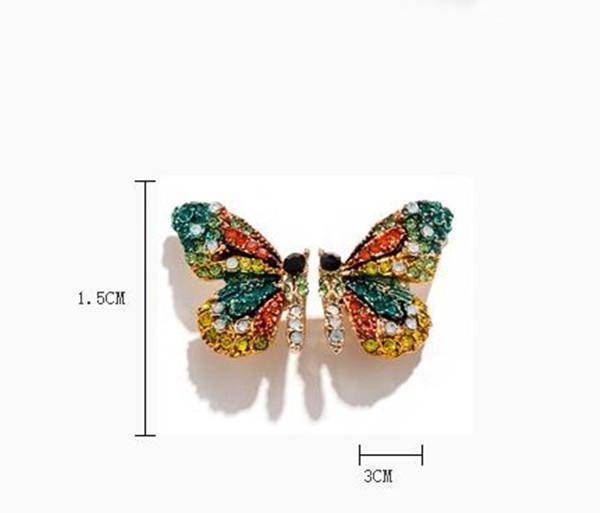 Earrings Crystal Butterfly Earring Studs