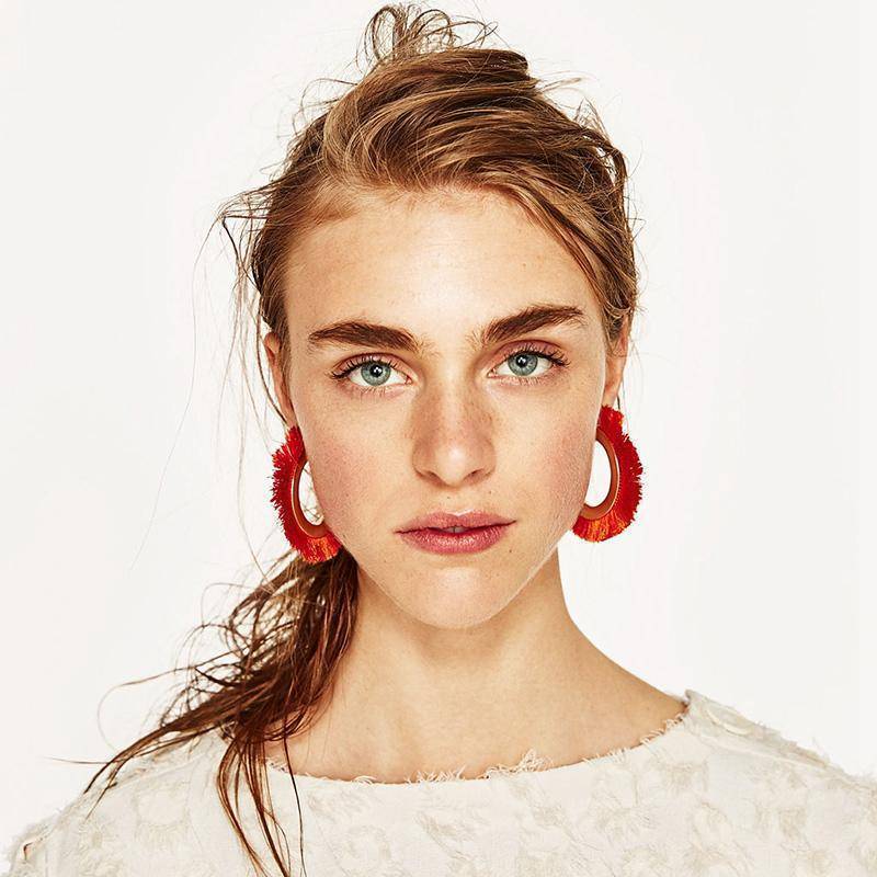 earrings Fringed Tassel Statement Bohemian Earrings