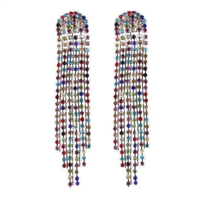 earrings Mix Bohemian Multi Colors Tassel Long Earrings
