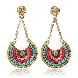 earrings Mix Ethnic Jewelry Bohemian Resin Beads  Dangle Earrings