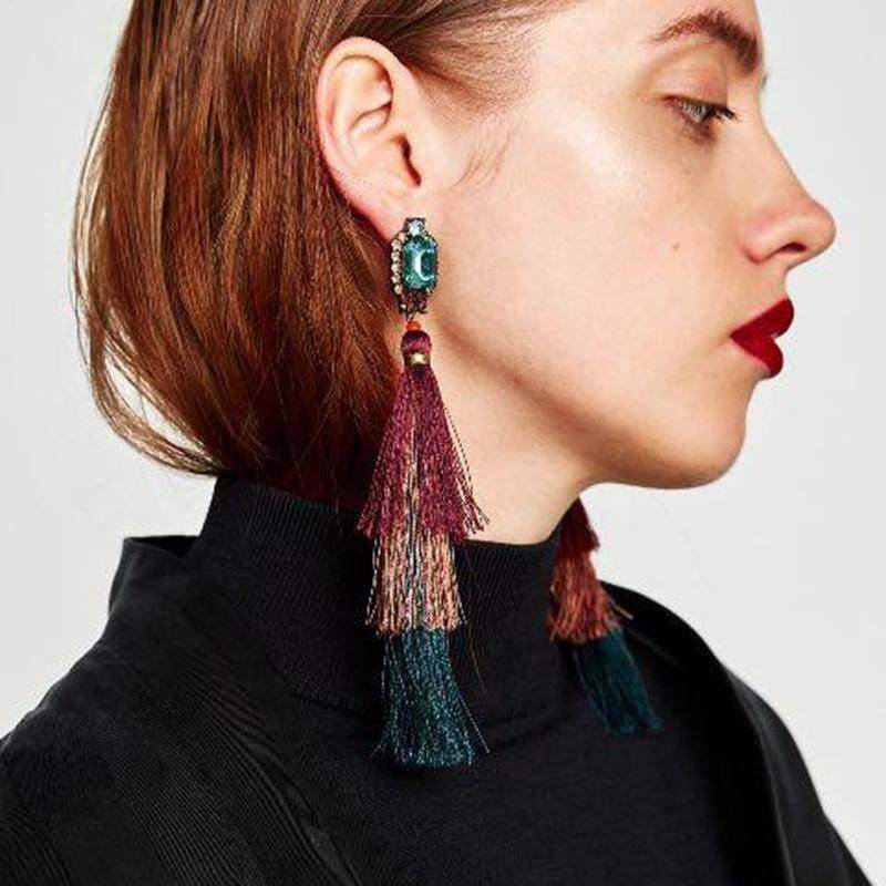 earrings New Design Fashion Long Tassel Earrings Bohemian Wedding Jewelry Statement Hot Sale Dangle Drop Earring for Women