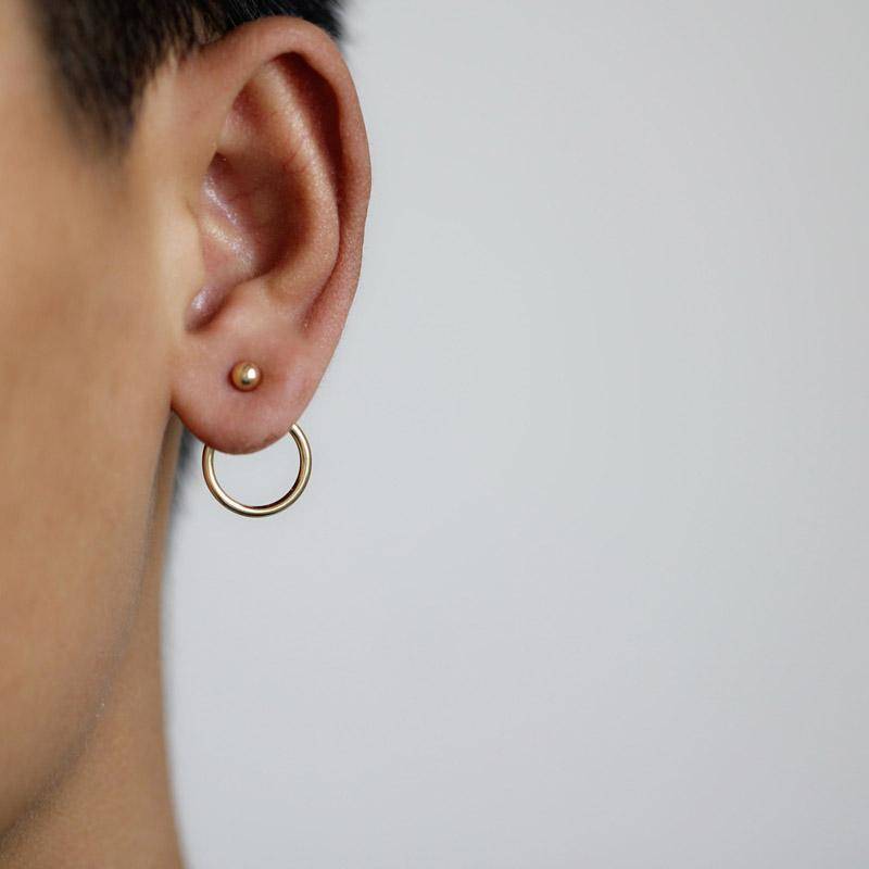 Earrings New ! Fashion jewelry  cute gold color Geometric round metal  stud  earrings best gift for women