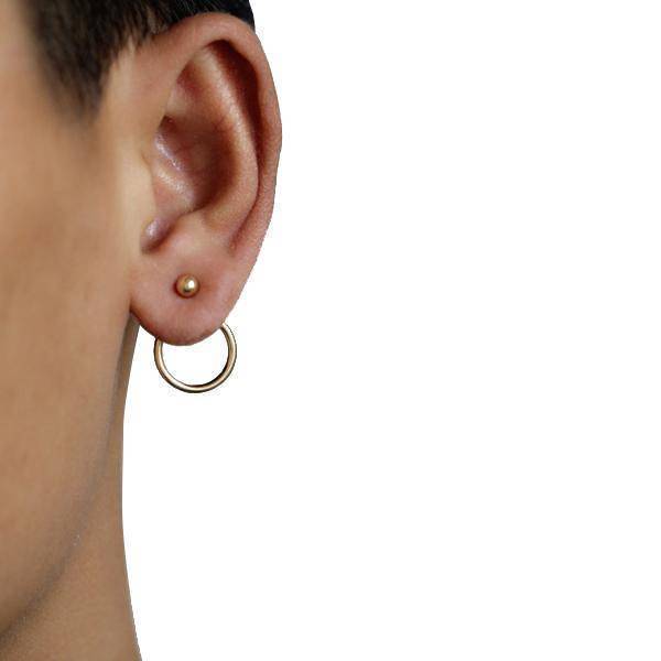 Earrings New ! Fashion jewelry  cute gold color Geometric round metal  stud  earrings best gift for women