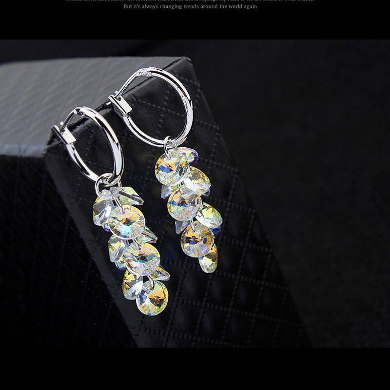 earrings Real Austrian Crystals Geometric Dangle earrings