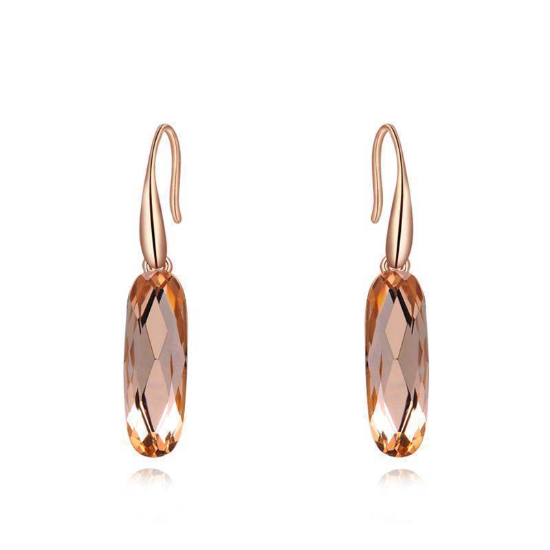 earrings Rose Gold Zirconia Crystal Earrings
