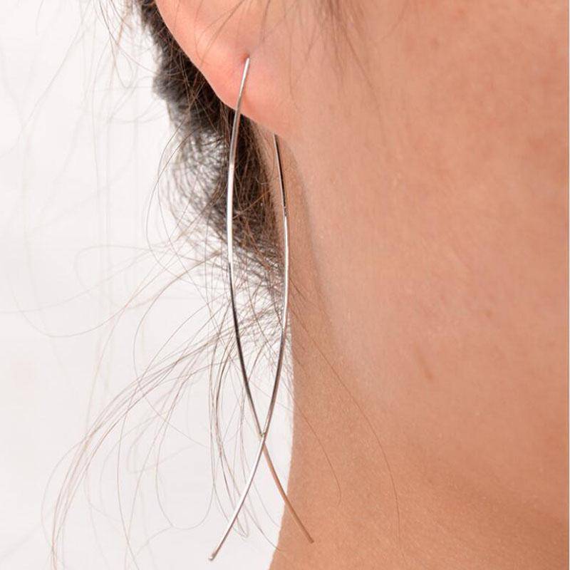 earrings silver Minimalist Hoop Earrings
