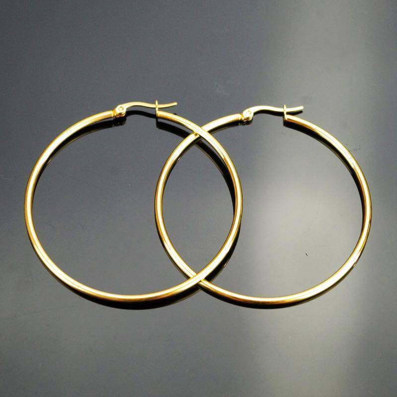 earrings Sizes: 20-70mm, Big Circle Classic Hoop Earrings, Stainless Steel