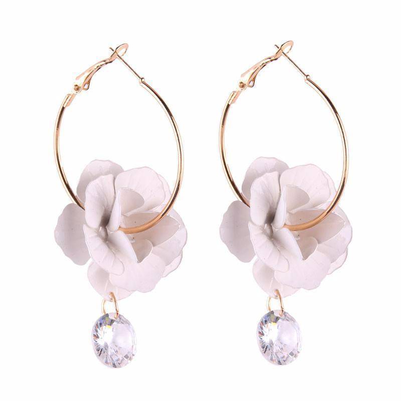 earrings Three-dimensional Flower Pendant Earrings