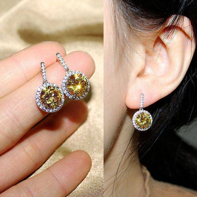 Blue Flower Drop Earrings | Rebekajewelry