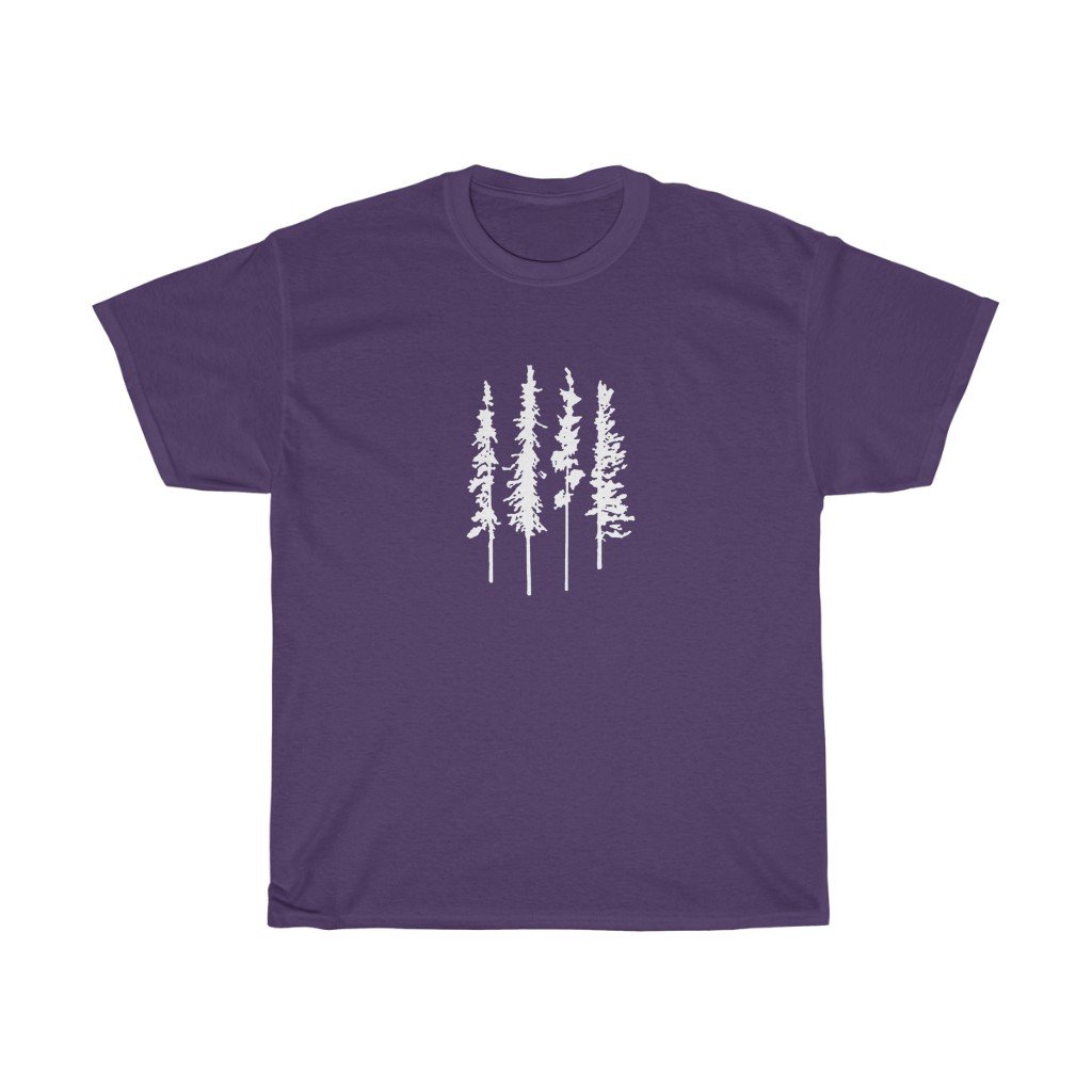 T-Shirt Purple / S SkinnyPineTrees women tshirt tops, short sleeve ladies cotton tee shirt  t-shirt, small - large plus size