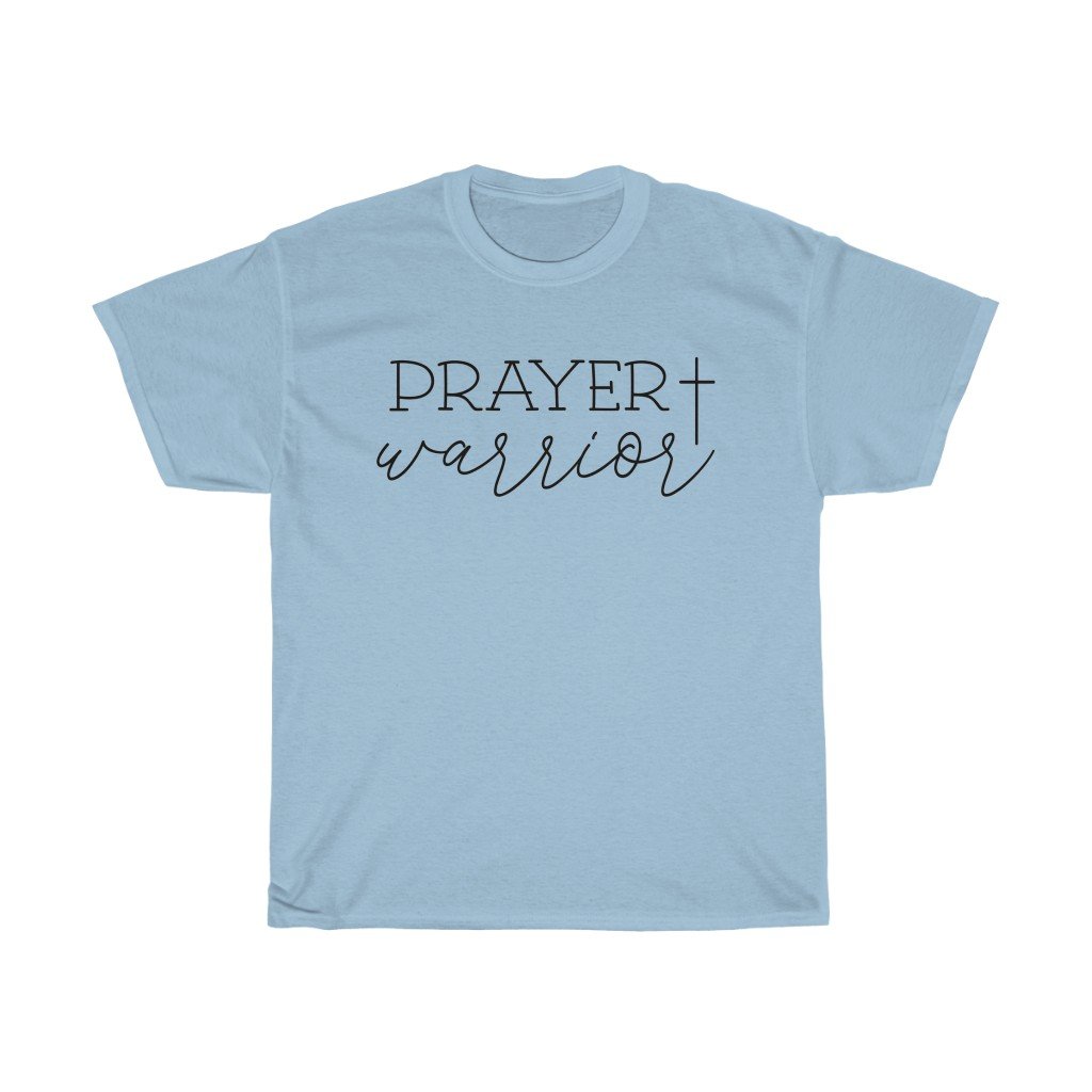 T-Shirt Light Blue / S Prayer Warrior Shirt - Christian T shirt Fundraiser tee, unisex t-shirt. gift for men and women