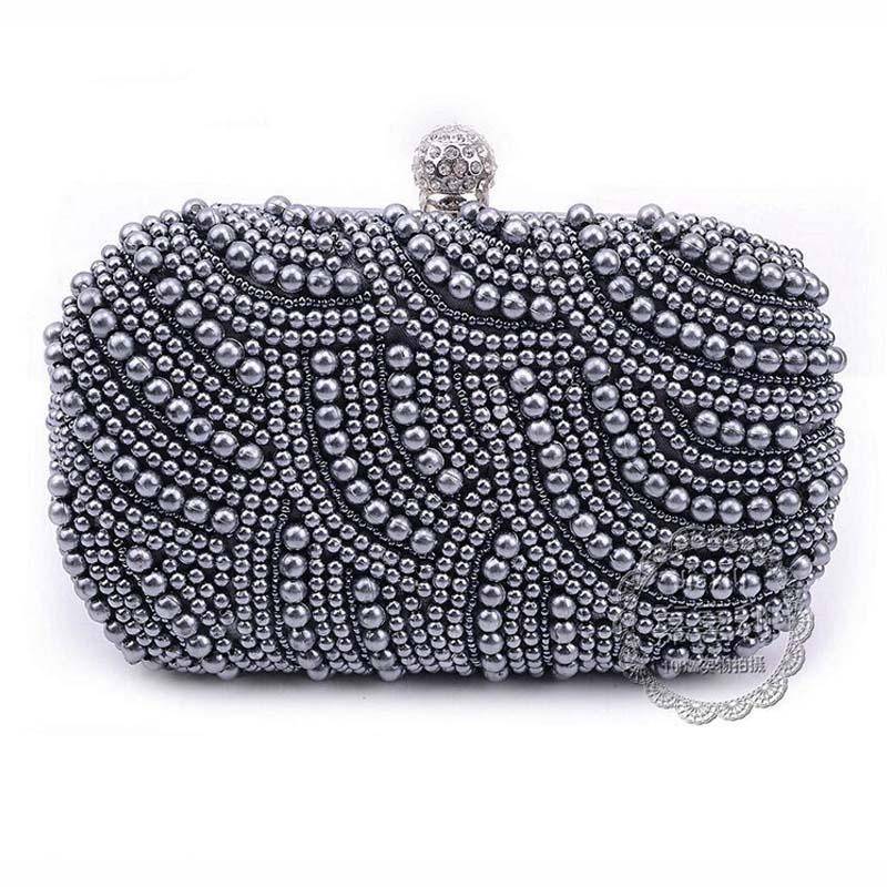 www.Nuroco.com - Beaded pearls evening clutch bags - bagw22*