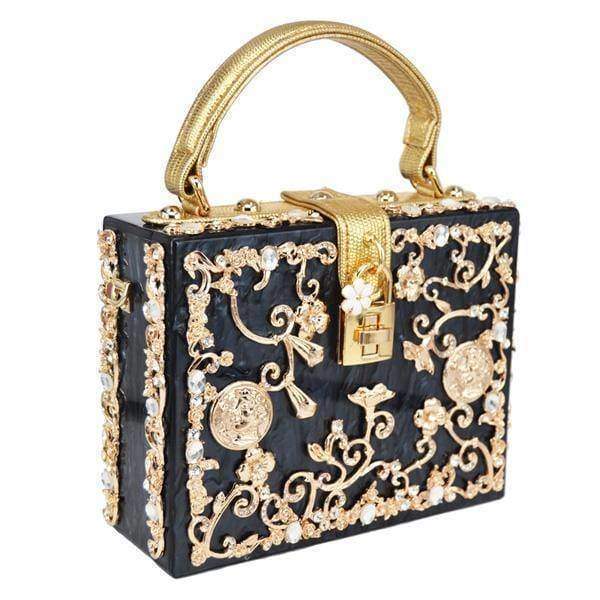 Box purse, box clutch, Bloom