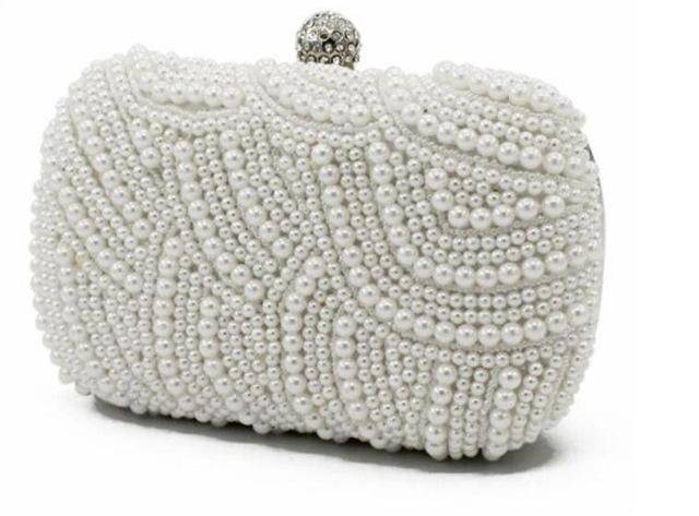 Luxury Pearl Evening Clutch Bag For Women Party Wedding Designer