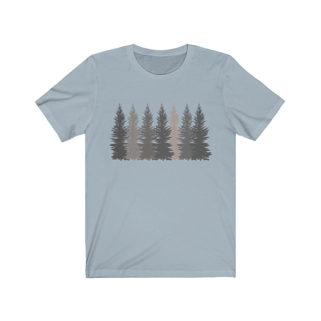 T-Shirt Light Blue / S Trees t shirt | Men's T-shirt | Nature shirt | Hiking shirt | Graphic Tees | Forest Tshirt