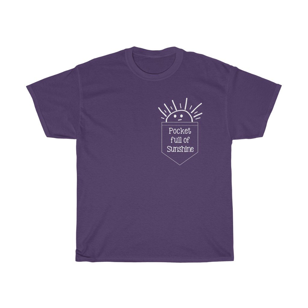 T-Shirt Purple / S Pocket Full Of Sunshine women tshirt tops, short sleeve ladies cotton tee shirt  t-shirt, small - large plus size