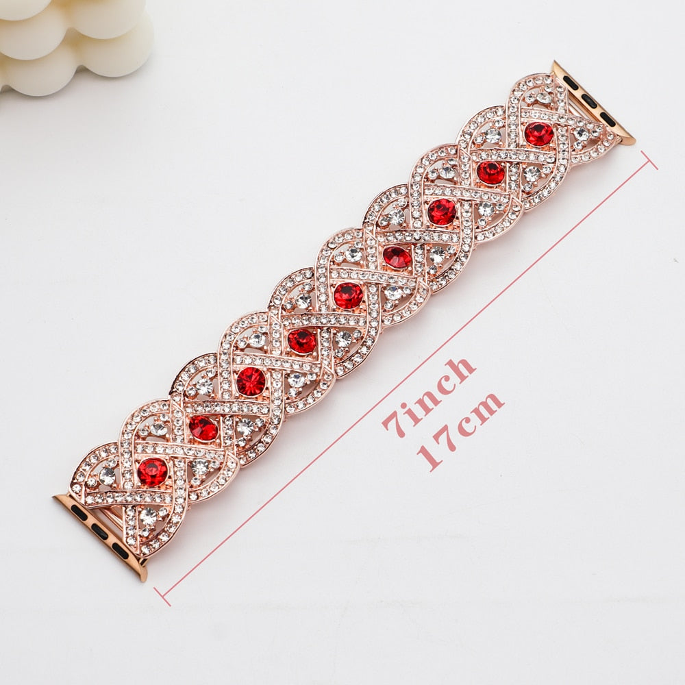 Bling Band for Apple Watch Ultra 49mm 38mm 40mm 42mm 44mm 41mm 45mm Diamond Metal Wristband Strap Iwatch Series 8 7 6 SE 5 4 3