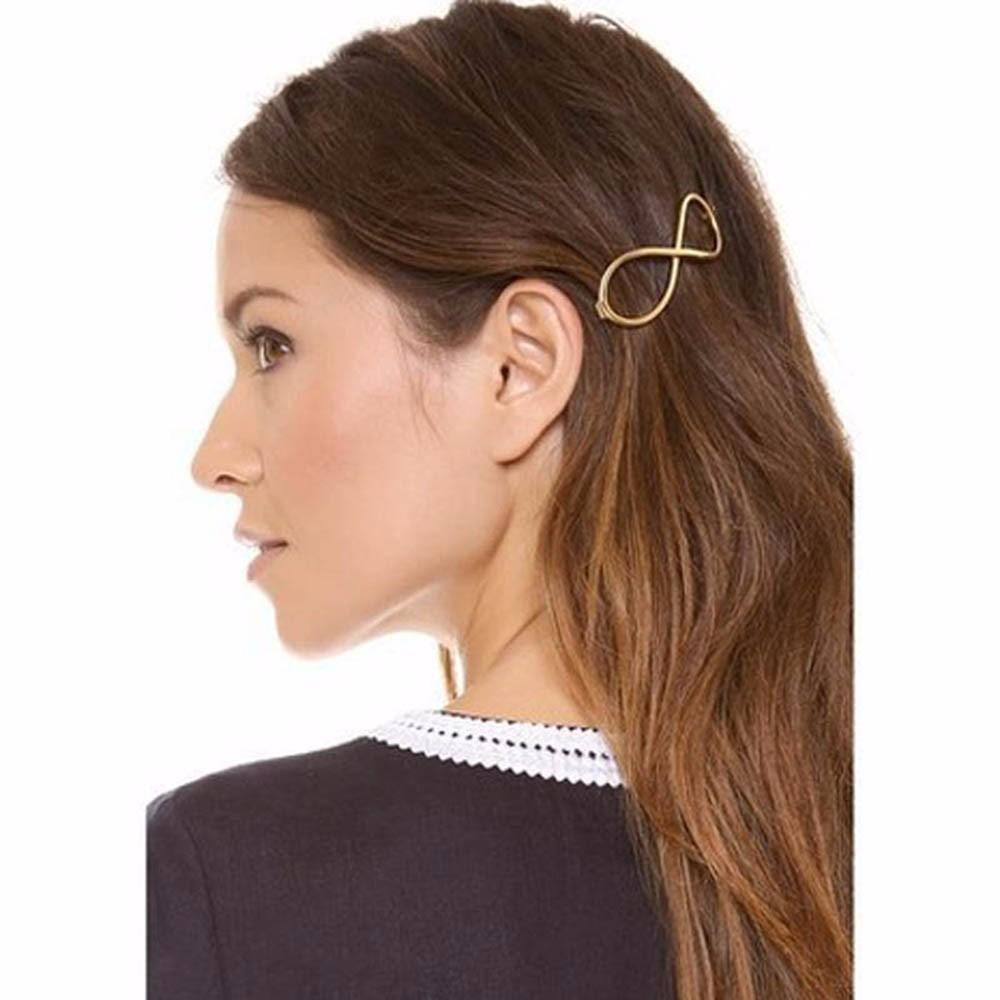 Minimalist Gold Hair Accessories, Brass Hair Clip, Round Barrette