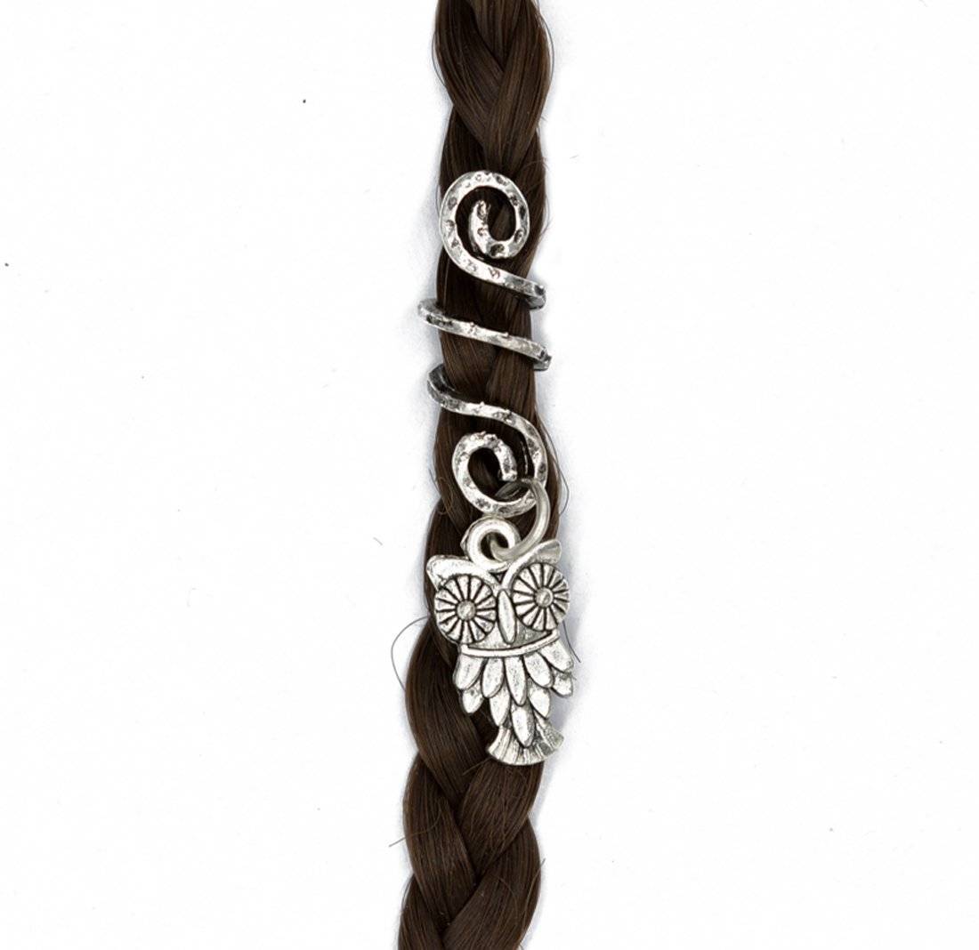 www. - 1pc Viking Spiral Hair Beads with Charms for Hair