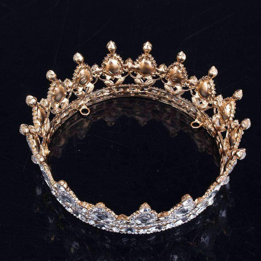www.Nuroco.com - Baroque crown Tiara Luxury Vintage Gold Fits Queen ...