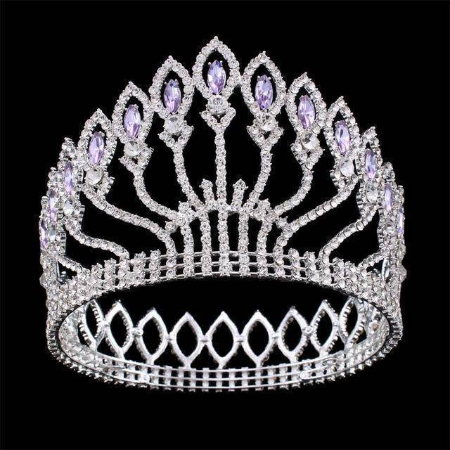 hair accessories Purple Vintage Rhinestone bling Crown, Crystal Tiara, Good for Bridals, Prom, Princess, Pageant, Wedding
