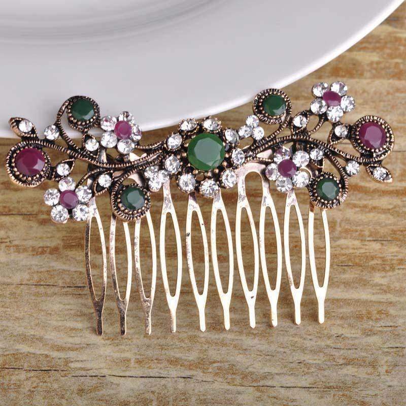 hair accessories Vintage Turkish Floral Hair Combs Hair Jewelry
