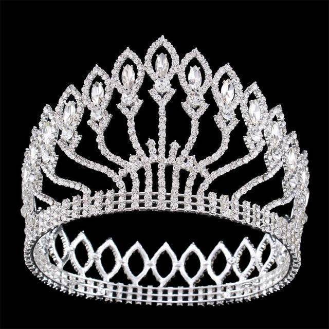 hair accessories White Vintage Rhinestone bling Crown, Crystal Tiara, Good for Bridals, Prom, Princess, Pageant, Wedding