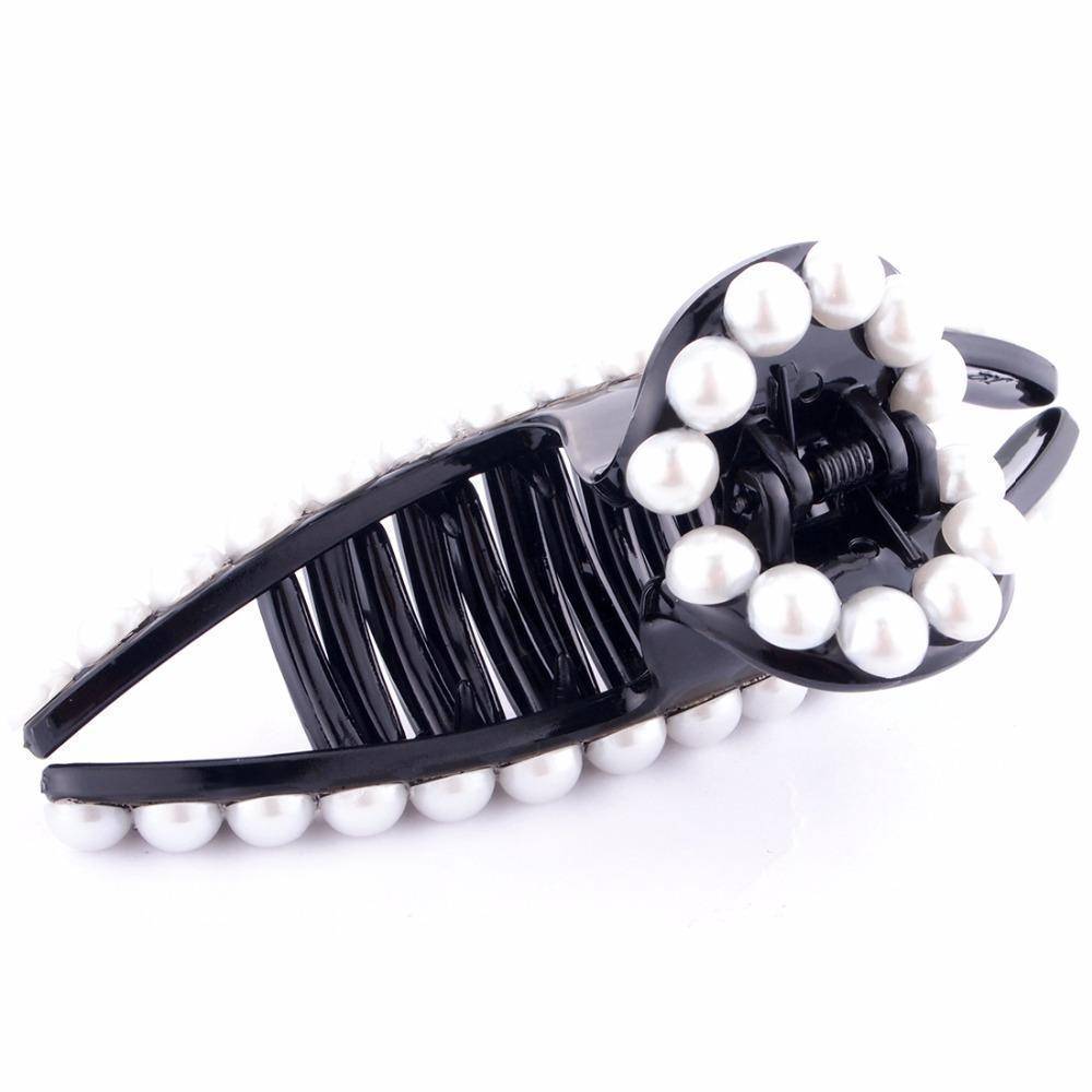 hair accessories Women Extra Large Hair claw, Artificial Pearls Hair Accessories