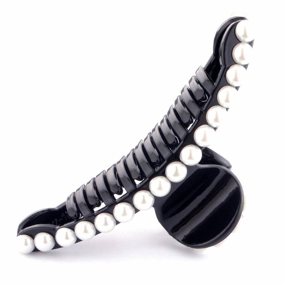 hair accessories Women Extra Large Hair claw, Artificial Pearls Hair Accessories