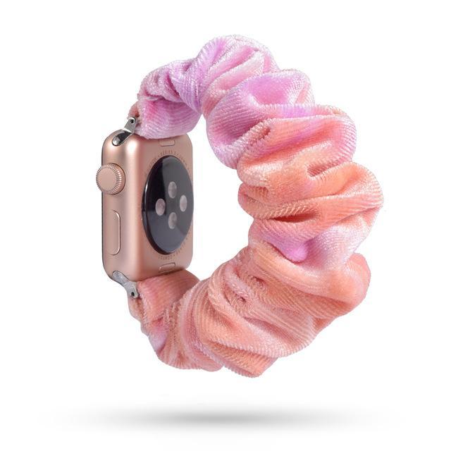 Home 52 / 42mm/44mm Apple Watch Band scrunchy, Stretch Scrunchie Elastic Watchband for 38mm/40mm 42mm/44mm iwatch Series 5 4 3