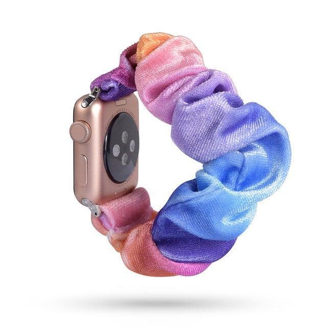 Home 54 / 42mm/44mm Apple Watch Band scrunchy, Stretch Scrunchie Elastic Watchband for 38mm/40mm 42mm/44mm iwatch Series 5 4 3