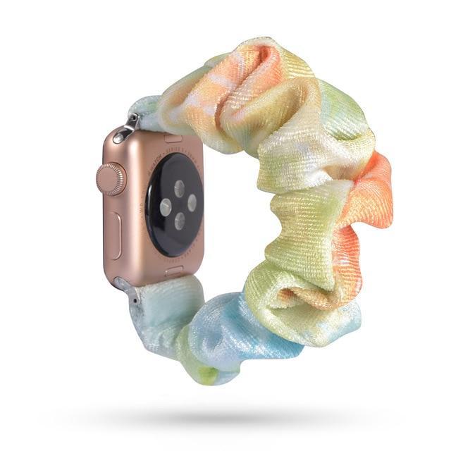 Home 55 / 42mm/44mm Apple Watch Band scrunchy, Stretch Scrunchie Elastic Watchband for 38mm/40mm 42mm/44mm iwatch Series 5 4 3