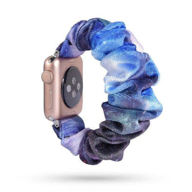 Home 57 / 42mm/44mm Apple Watch Band scrunchy, Stretch Scrunchie Elastic Watchband for 38mm/40mm 42mm/44mm iwatch Series 5 4 3