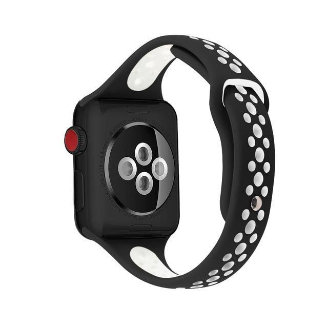 Slim strap iWatch Band Breathable sport silicone bracelet Series 7 6 5